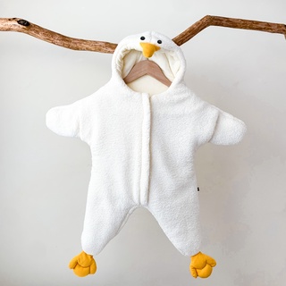 {Hàng sẵn} QUẦN ÁO LIỀN THÂN TRẺ EM HÌNH CHÚ VỊT CUTE BỘ ĐỒ NGỦ CHO BÉ MÙA ĐÔNG ẤM ÁP