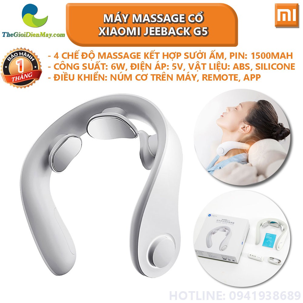 Máy massage cổ thông minh Xiaomi Jeeback Neck Massager G5 - Bảo hành 1 tháng - Shop Thế Giới Điện Máy