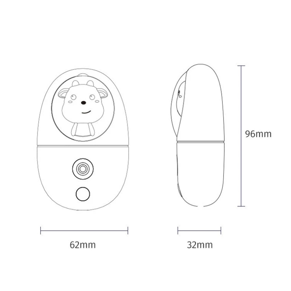 [Hàng mới về] Máy xịt phun sương tạo ẩm cấp nước da mặt nano mini bằng ABS ngăn ngừa nếp nhăn chống lão hóa dành cho nữ