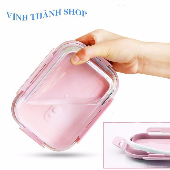 [XẢ KHO SALE SHOCK]Hộp âu thố Thuỷ Tinh Chịu Nhiệt Chữ Nhật-Nắp Có Ron Chống Tràn-Hộp Đựng Thực Phẩm Dùng cả lò vi sóng