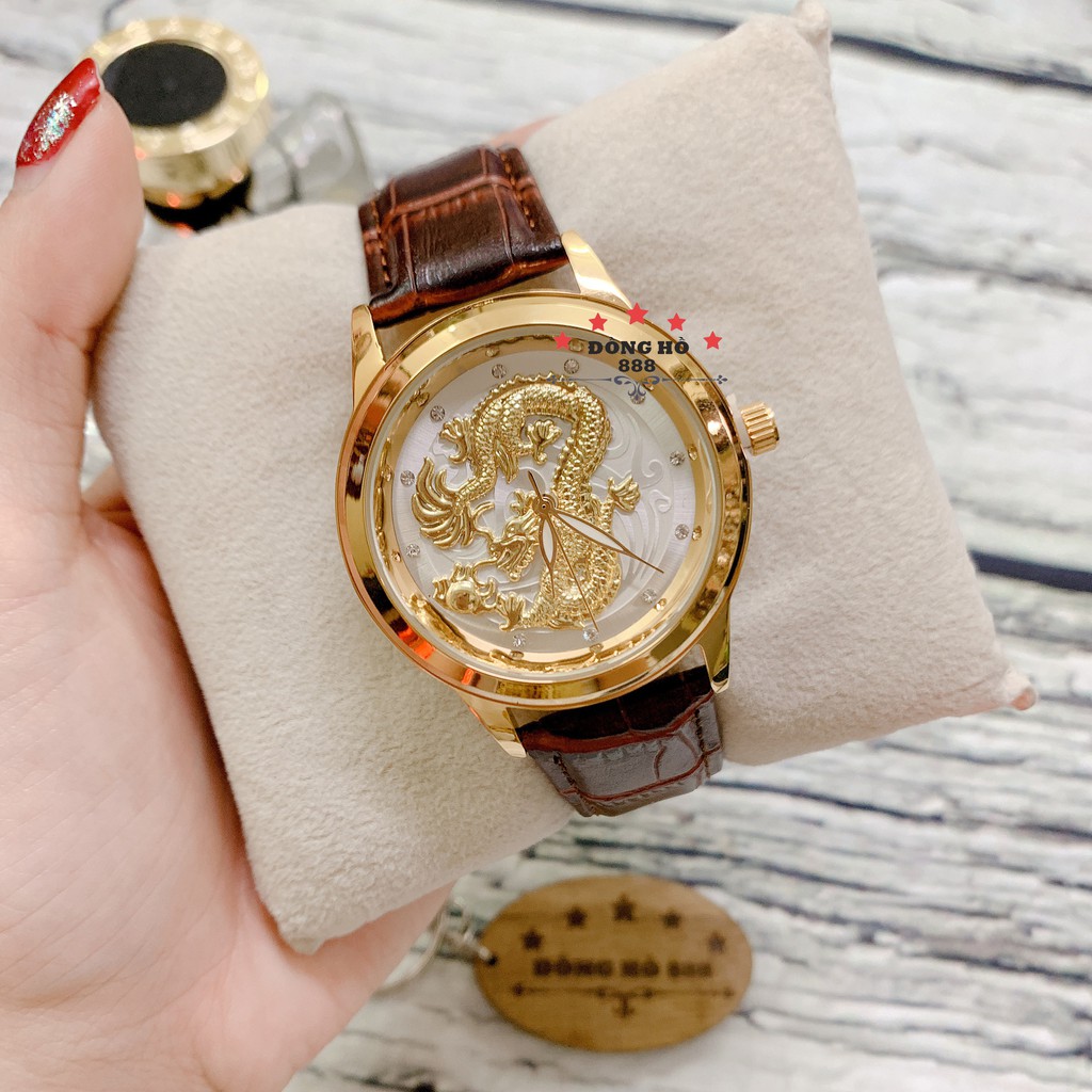 ĐỒNG HỒ NAM FNGEEN CHẠM RỒNG 3D DÂY DA CAO CẤP BẢN DOANH NHÂN | BigBuy360 - bigbuy360.vn