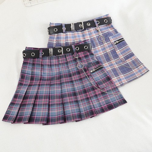 Chân váy xếp ly ngắn ulzzang cá tính kèm phụ kiện (ảnh thật) | BigBuy360 - bigbuy360.vn