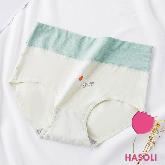 Set 5 Quần Lót Nữ Cạp Cao - Quần Cotton Hoa Cúc Gen Bụng Kháng Khuẩn Cao Cấp S58