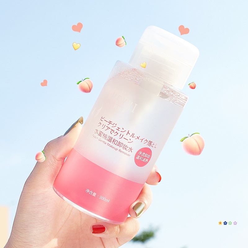 Nước tẩy trang anh đào Heyxi 300ML dịu nhẹ làm sạch sâu cho mặt/mắt/môi