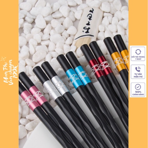 HỘP 10 ĐÔI ĐŨA SOẮN KHẢM  XUẤT NHẬT 88196