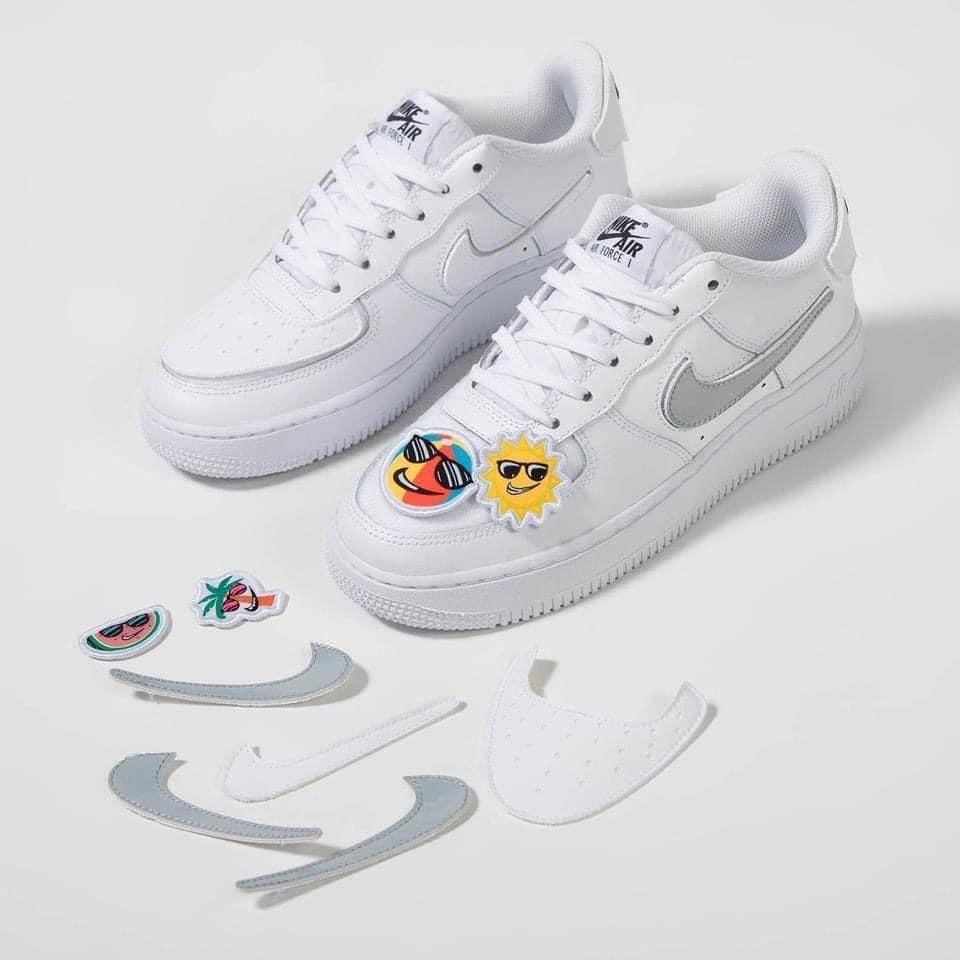 Giày Air Force 1 Chính Hãng FREESHIP Giày Sneaker Thể Thao Nike AF1 1/1 GS White Logo Dán [DB2812100] - Simple Sneaker