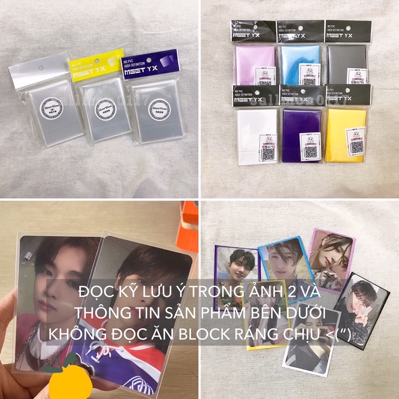Sleeve MeeT 6.1x9.1cm màu matte và siêu dày 5.8x8.9cm 6.2x8.9cm 6.6x9.1cm bọc bảo vệ thẻ bài đựng card tranh ảnh