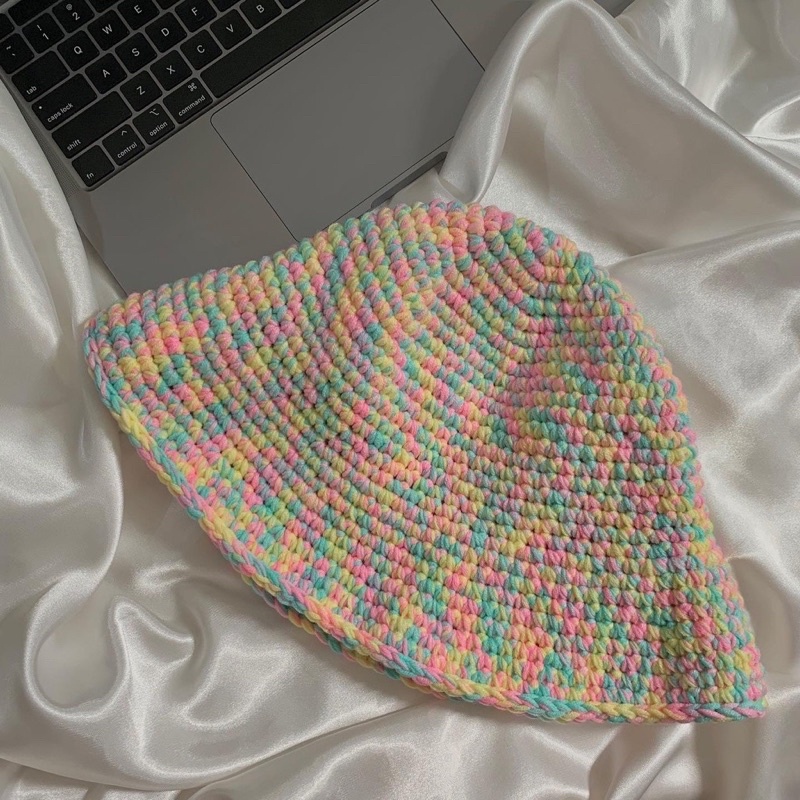 Mũ xô đan len-Crochet bucket hat mang mùa đông