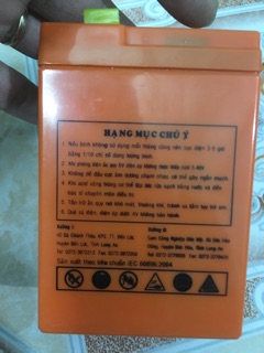 Bình ắc qui GLOBE chì khô 6V 5Ah