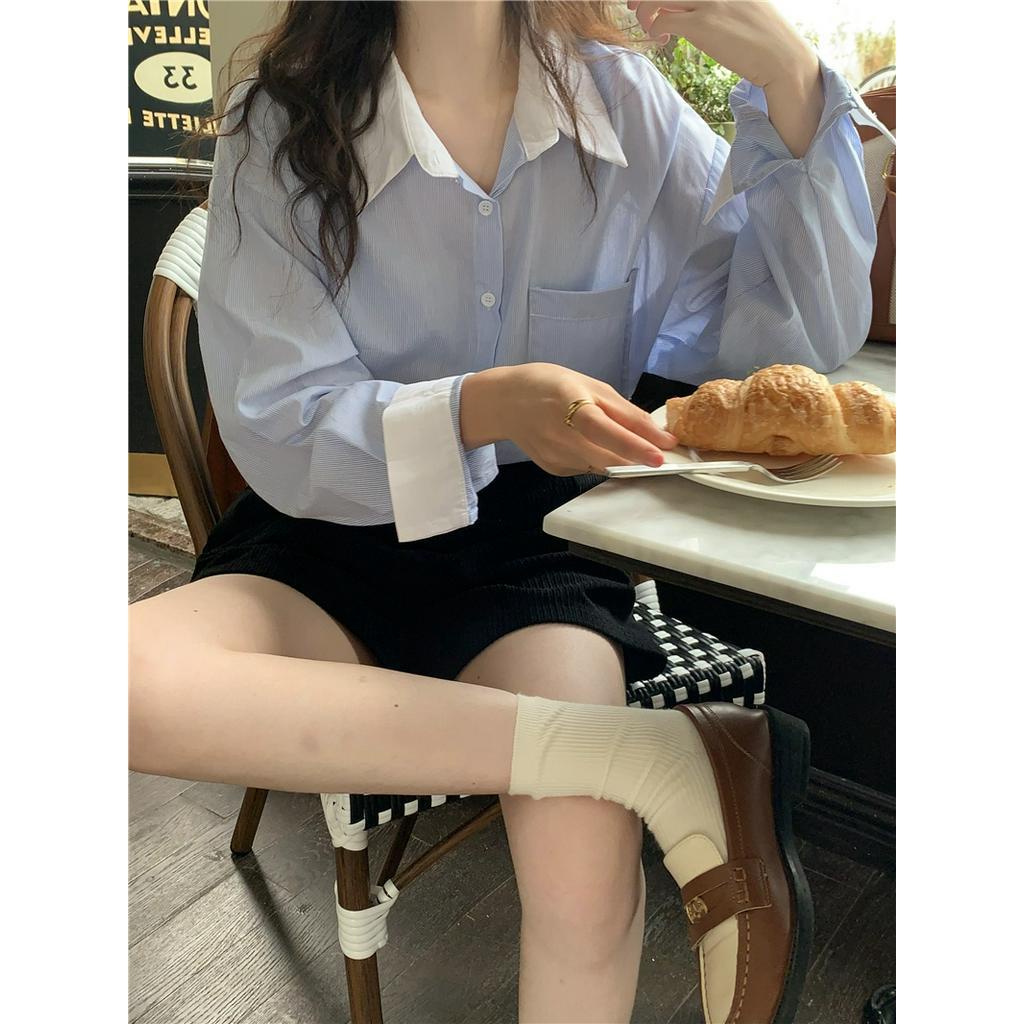 Áo Sơ Mi Kẻ Sọc Dài Tay Thời Trang Dạo Phố Cá Tính 61803