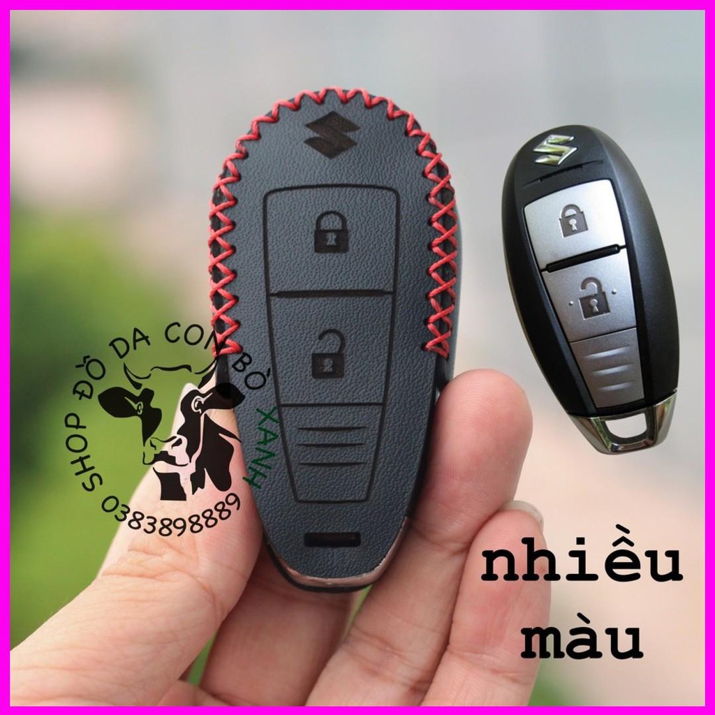 Bao da chìa khoá Suzuki Swift, Ciaz, Vitara, Ertiga handmade da thật 001