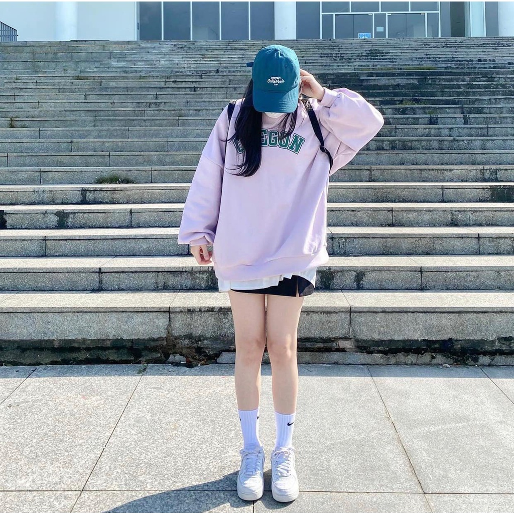 [Có Video + Ảnh Thật] Áo Sweater Nữ Màu Tím Cực Xinh Năng Động Chất Nỉ Dày Mịn - Chuu House - CH0208
