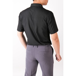 ÁO SƠ MI NAM CỔ BẺ NGẮN TAY, KIỂU DÁNG BASIC, HÀN QUỐC