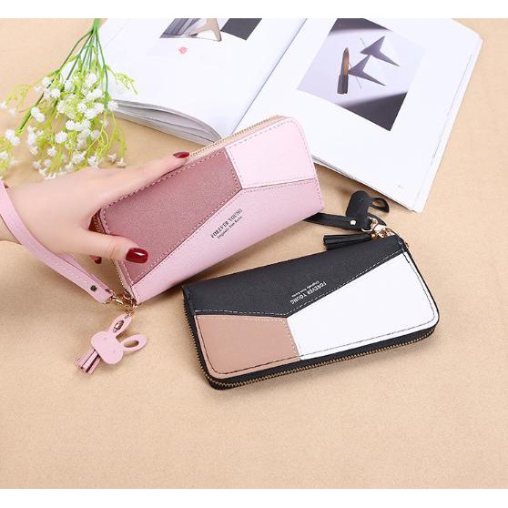 Ví Dài Nữ Cầm Tay Queenking V291 3 Màu Sắc Có Dây Cầm Siêu Hot - Hazo