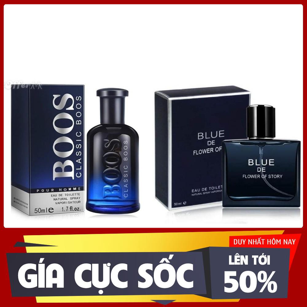 Combo 2 chai nước hoa nam cao cấp khẳng định đẳng cấp phái mạnh ( Blue de Flower + Classic Boos Đen ) - Hàng nhập khẩu