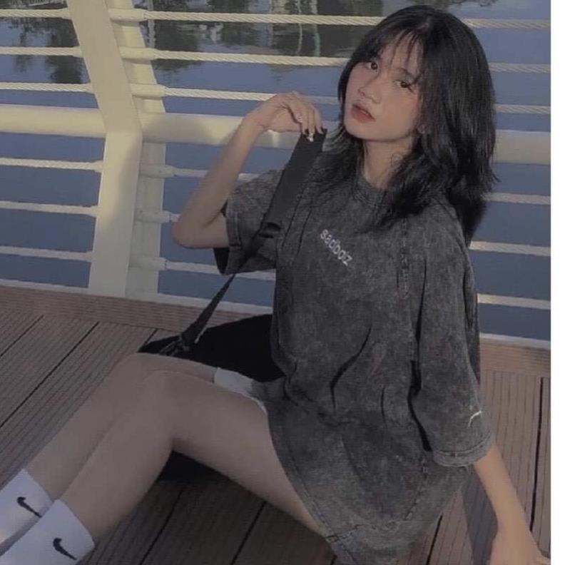 Áo phông tay lỡ wash loang đá SADBOIZ TC