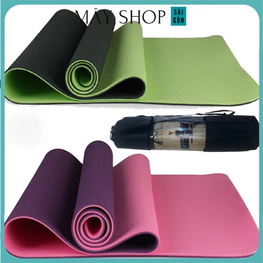 Thảm Tập Yoga 2 Lớp Cao Cấp Dày 6mm - MÂY SHOP SÀI GÒN