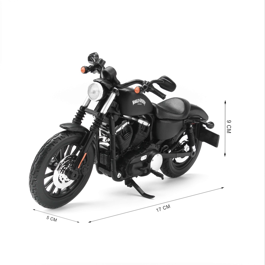 MÔ HÌNH XE HARLEY DAVIDSON 13 SPORTSTER IRON 883 FLAT BLACK 1:12 MAISTO MH-32326