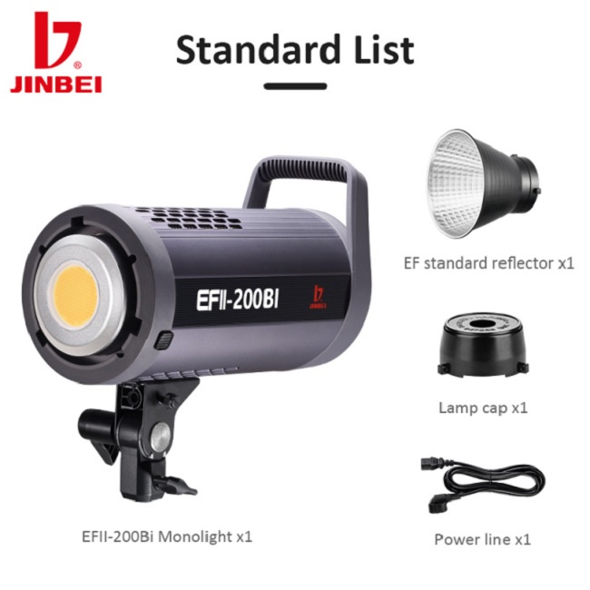 Đèn led studio Jinbei EFII200Bi hàng chính hãng, giá tốt