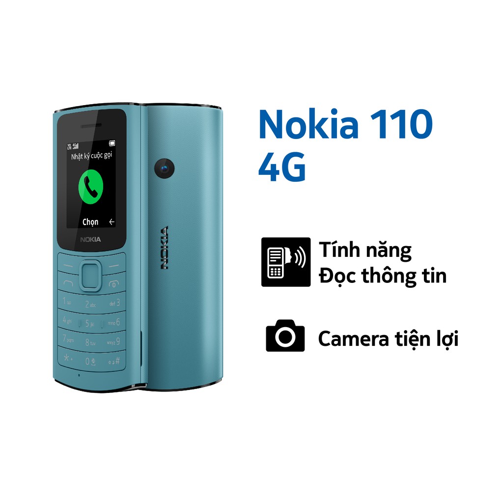 [Mã 2611DIENTU500K hoàn 7% xu đơn 300K] Điện thoại di động Nokia 110 4G TA-1376 DS VN Đen (Black)_16LYRB21A02B_2021