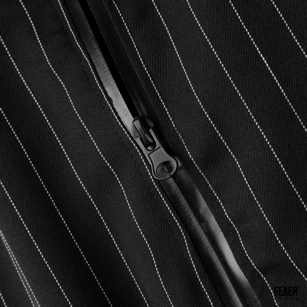 Áo khoác Bomber nam họa tiết FEAER vải Bố line thoáng mát, không nhăn form suông Leather mixed Jacket |new arrival 2021| | BigBuy360 - bigbuy360.vn