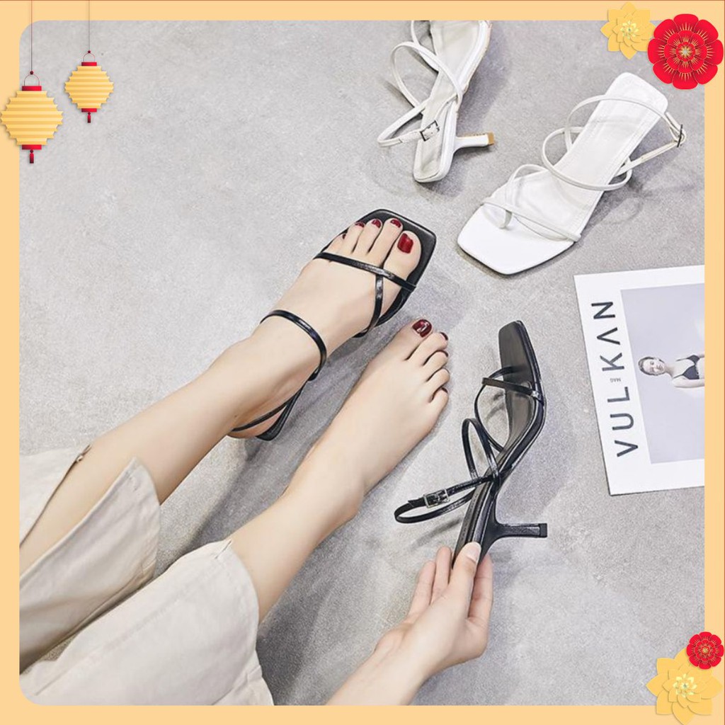 Giày sandal nữ HGS11 quai mảnh gót nhọn cao 5cm