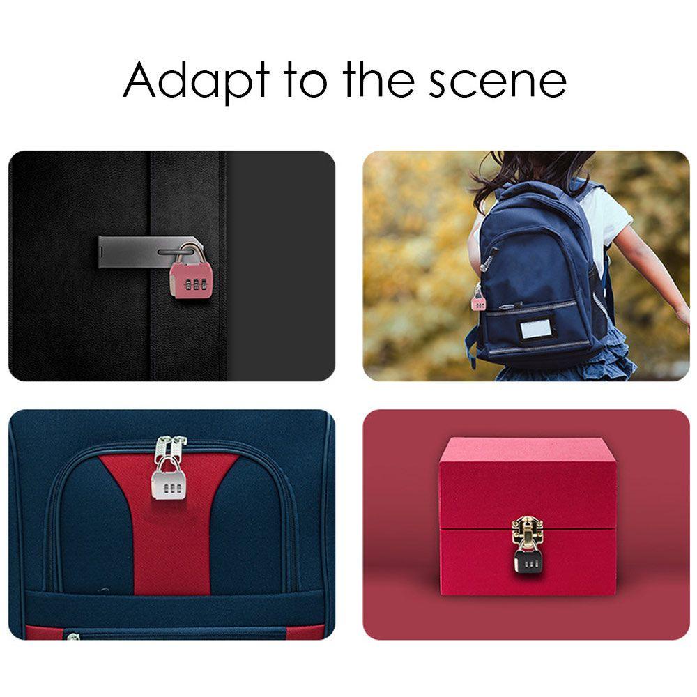Set 1 Ổ Khóa Hành Lý Mini 3 Chữ Số