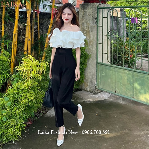 Quần tây nữ lưng cao khóa sau cạp V bản to đi học làm công sở dáng quần baggy nữ cạp cao vải dày mềm co giãn nhẹ đi học