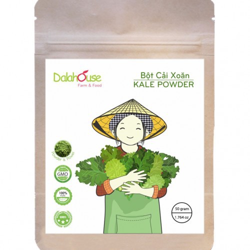 (Bán sỉ) Bột cải xoăn Kale nguyên chất Dalahouse  túi 50g - NPP Tâm Dược Thảo