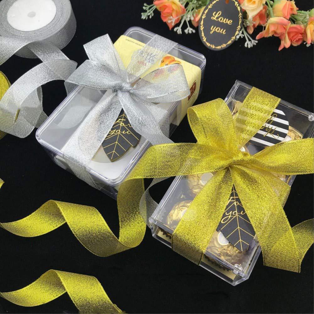 Cuộn Dây Ruy Băng Kim Loại Dài 25 Yards 22M Dùng Trang Trí Tiệc Giáng Sinh