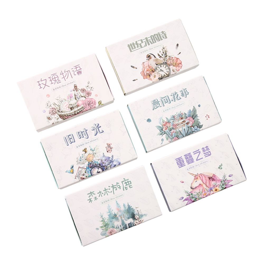 Set hộp 40 miếng dán trang trí album ảnh phong cách cổ điển xinh xắn