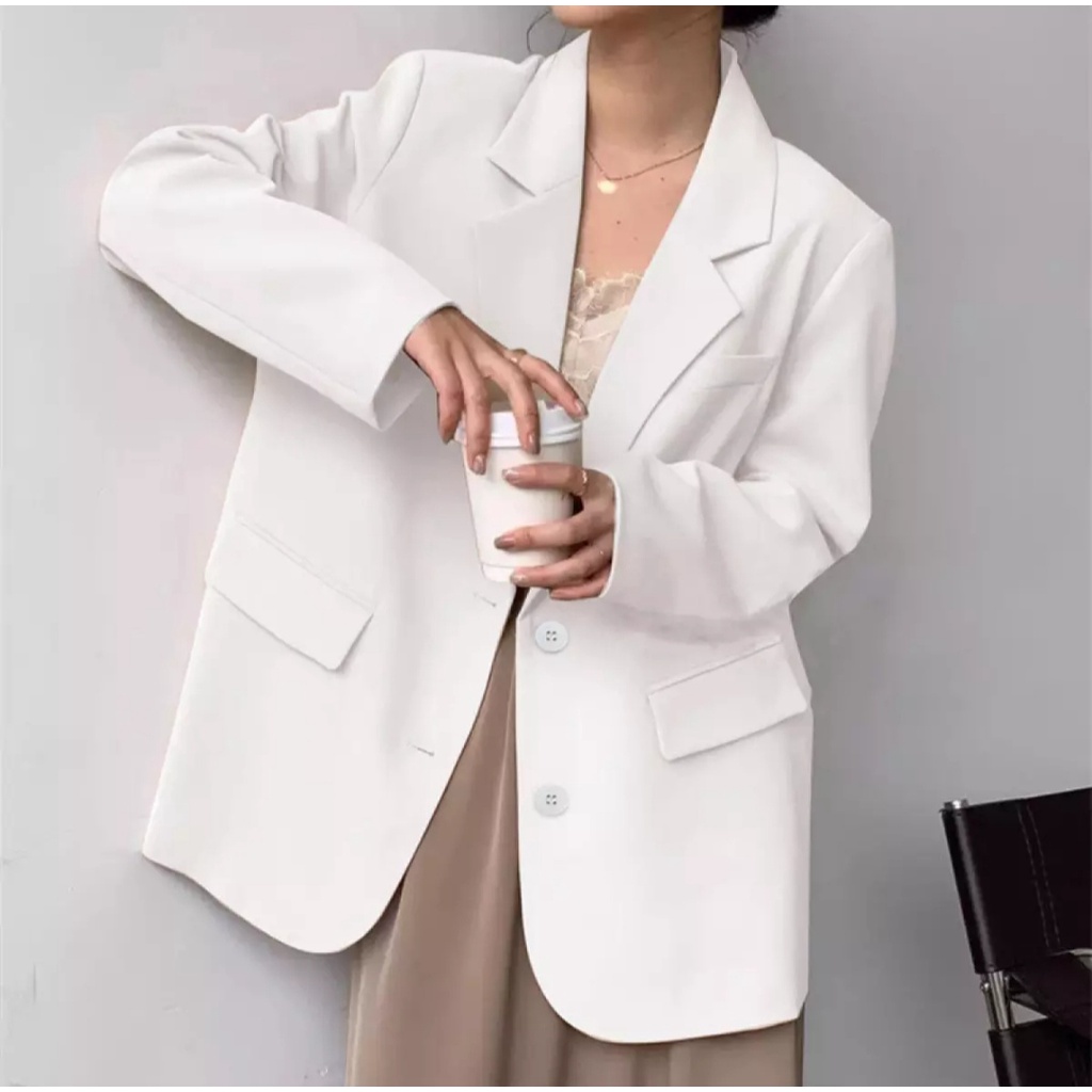 Áo Blazer tay dài màu trơn cho nữ- Áo Blazer Vest Nữ 1 Lớp Khoác Ngoài Dài Tay Nhiều Màu Kiểu Dáng Trẻ Trung