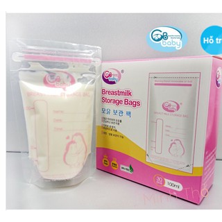Hộp 30 gói túi trữ sữa 100ml GB Baby hàn quốc mẫu mới 2021