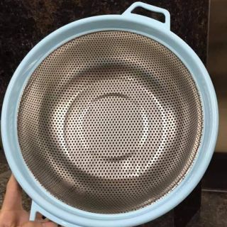Rổ inox viền nhựa