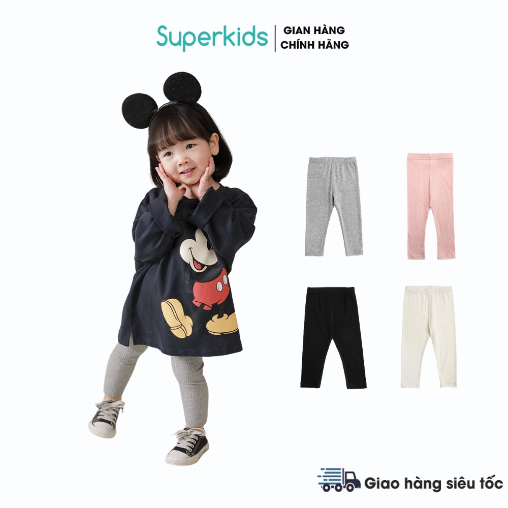 Quần dài legging trơn cho bé gái 8-18kg QATE514