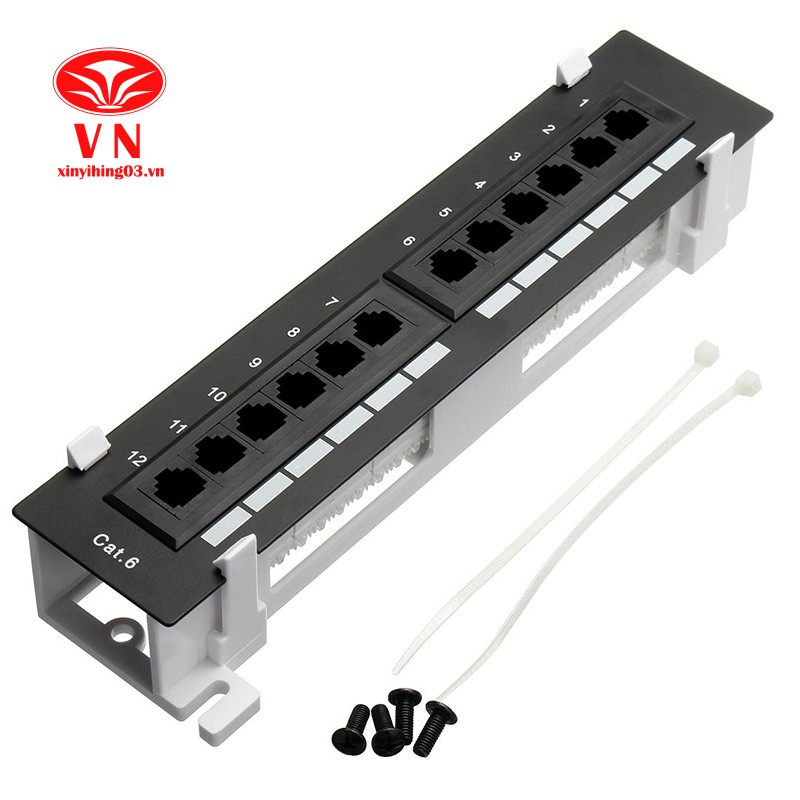 Bộ Kit Kit 12 Port Cat6 Patch Panel Rj45 | BigBuy360 - bigbuy360.vn