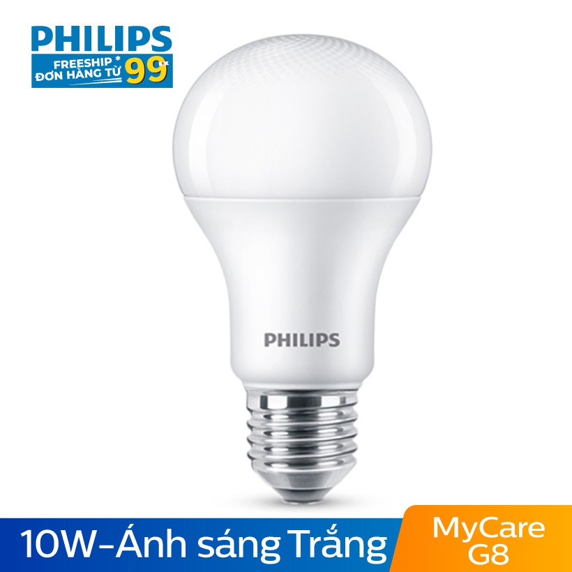 Bóng đèn Philips LED MyCare 10W 6500K E27 A60 - Ánh sáng trắng | BigBuy360 - bigbuy360.vn