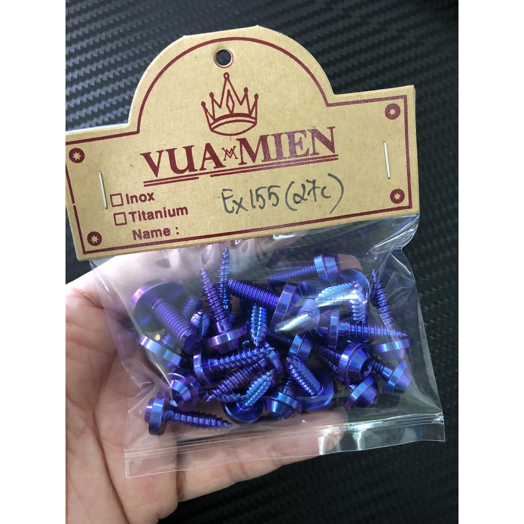 [HÌNH THẬT] Ốc áo Titan Gr5 cho xe Ex155 (27 con)