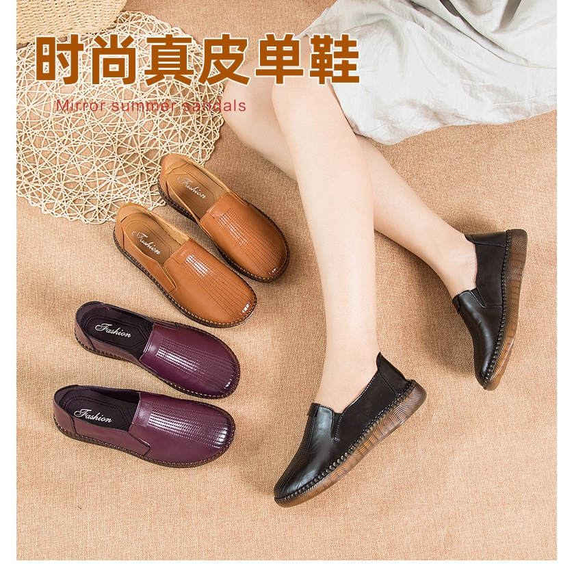 Giày Búp Bê Da Thật Đế Mềm Chống Trượt