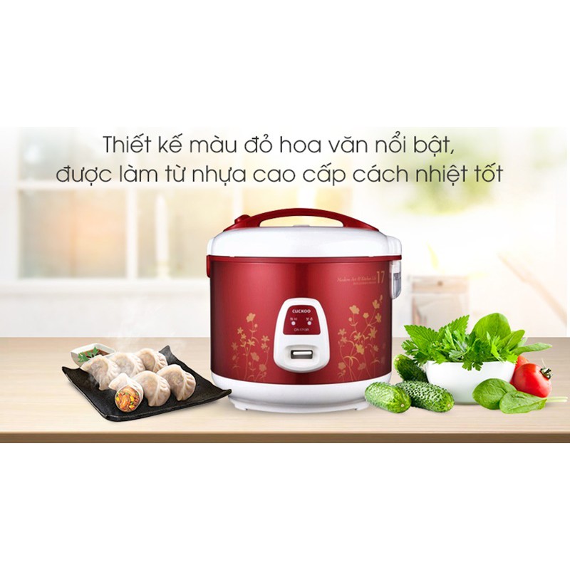 Nồi Cơm Điện Cuckoo 3 lít 3.0L CR-1713 - Hàng Chính Hãng (Bảo Hành Toàn Quốc 2 Năm)