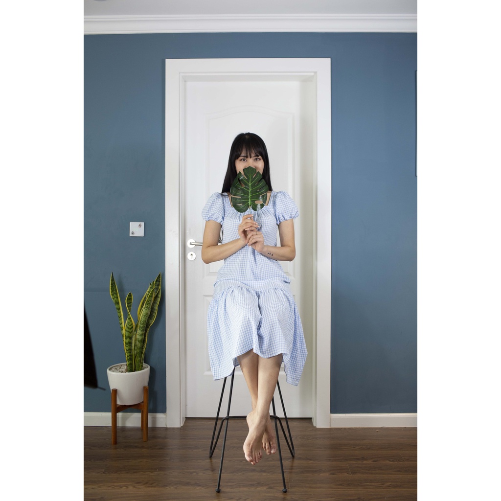 Đầm Thiết Kế Suông Đuôi Cá Kẻ Caro Xanh-Phong Cách Dễ Thương, Tôn Dáng Cho Nữ Thời Trang Mùa Hè | BigBuy360 - bigbuy360.vn