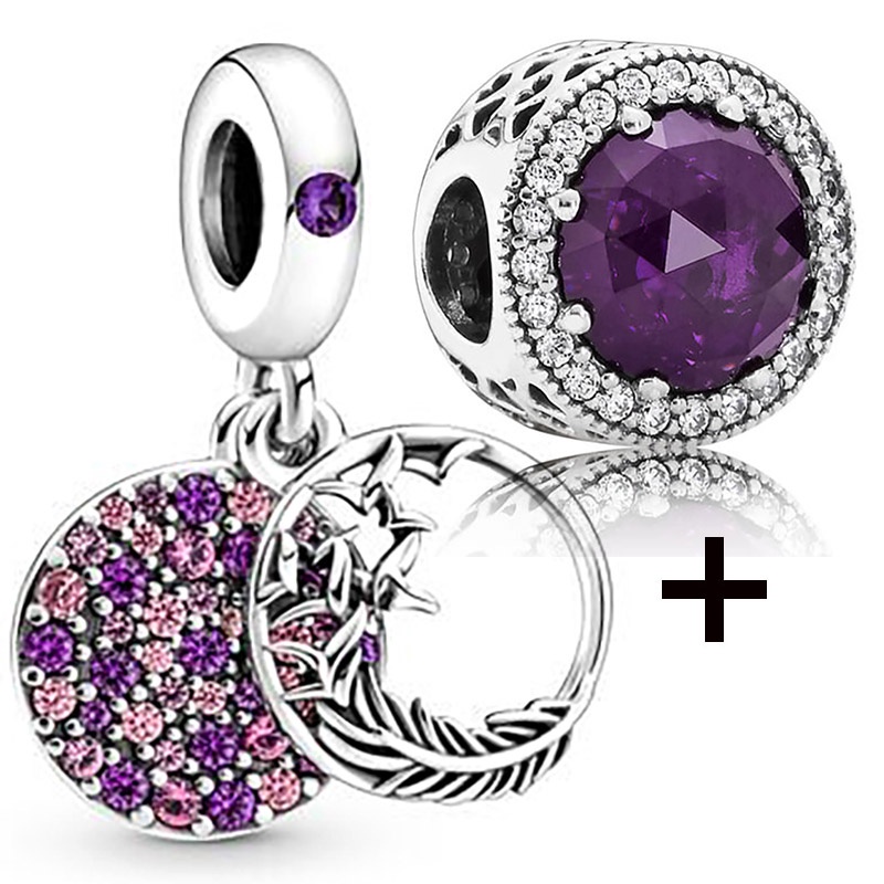 Set 2 Mặt Dây Chuyền May Mắn Đính Đá Pha Lê Hình Giọt Nước Màu Đỏ / Xanh Lá / Xanh Lá / Xanh Lá