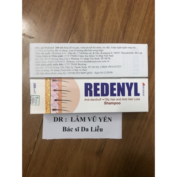 Redenyl Shampoo - Dầu gội hỗ trợ giảm nấm và kích thích mọc tóc - Dr.Lâm Vũ Yến