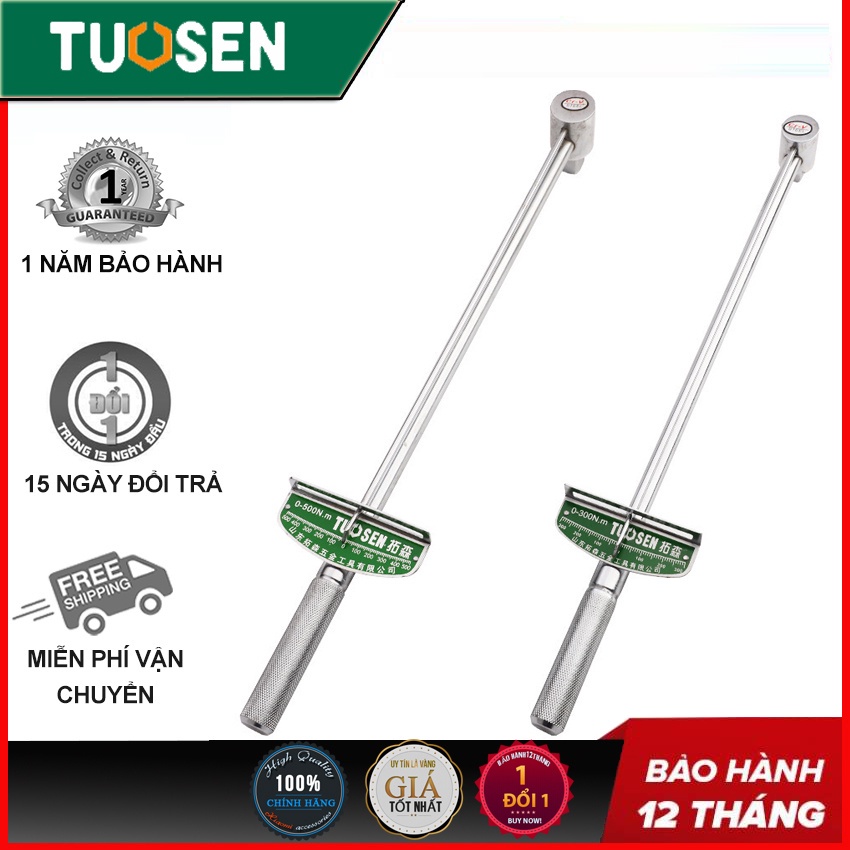 Tay cân lực cờ lê lực, cần xiết lực đầu vuông  0-300N.m và 0-500N.m TUOSEN