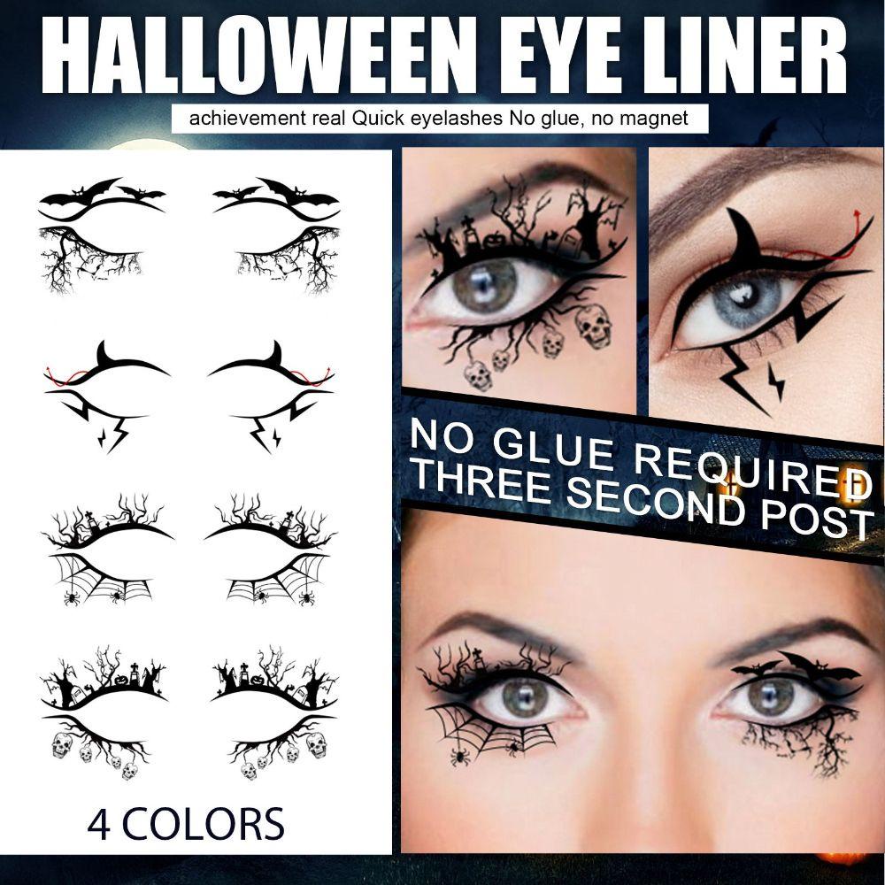 Miếng Dán Hình Xăm Mắt fuhui Mắt Đầu Lâu Không Keo Dán Tạm Thời Hóa Trang halloween