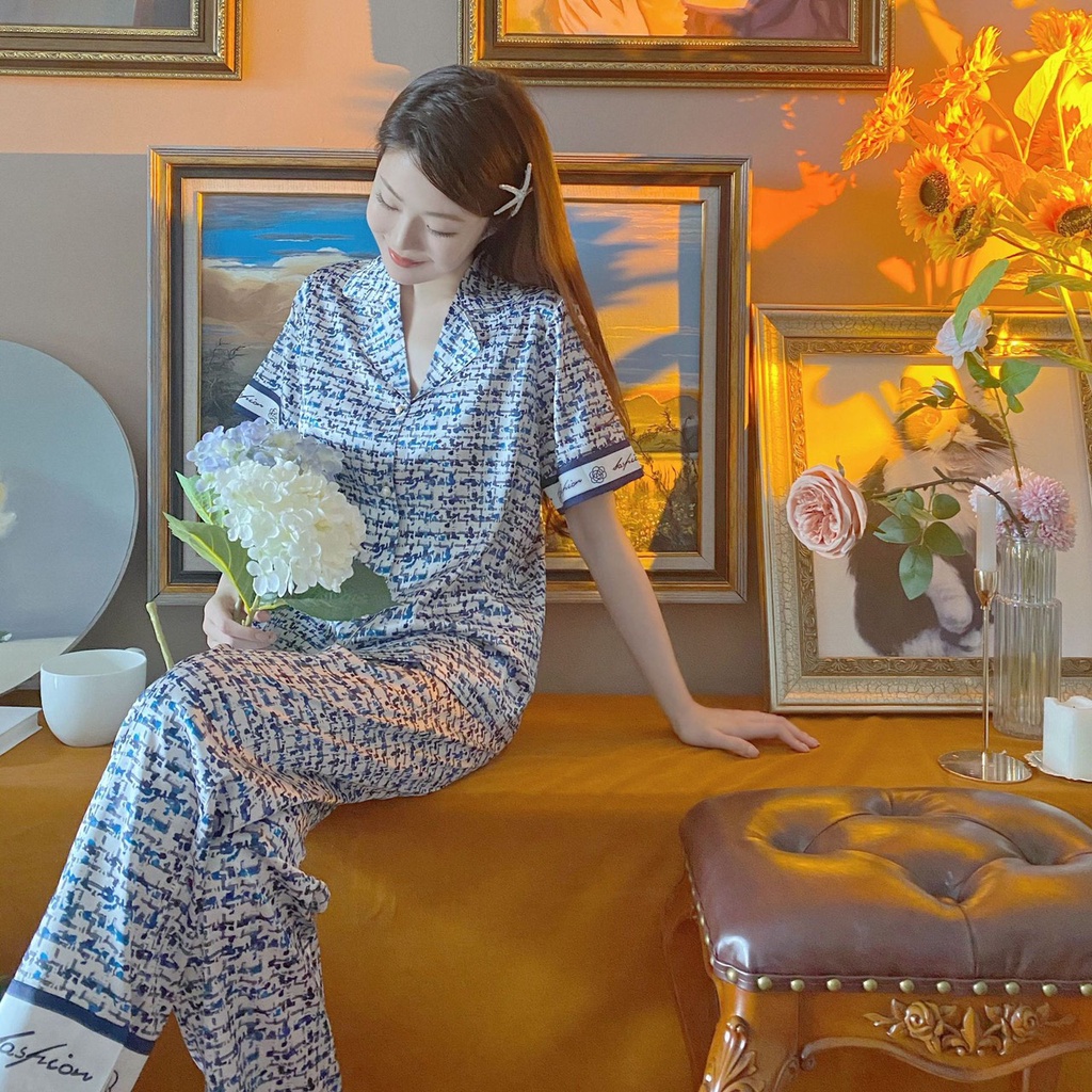 [Hàng Loại 1] Bộ ngủ lụa Pizama cao cấp, bộ mặc nhà xinh sang chảnh | BigBuy360 - bigbuy360.vn