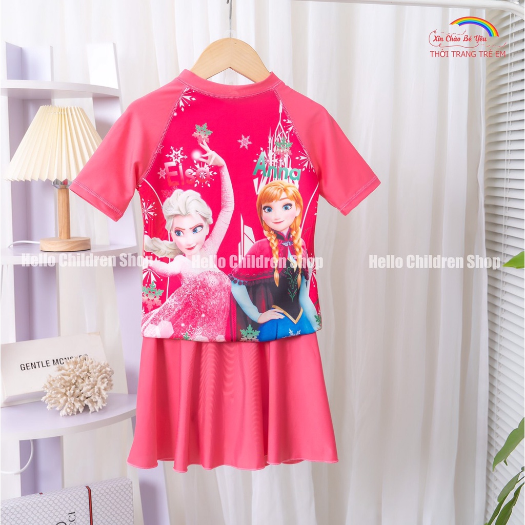 BỘ ĐỒ BƠI BÉ GÁI CHO MÙA  MƯA LẠNH - 2 CÔNG CHÚA ELSA VÀ ANNA