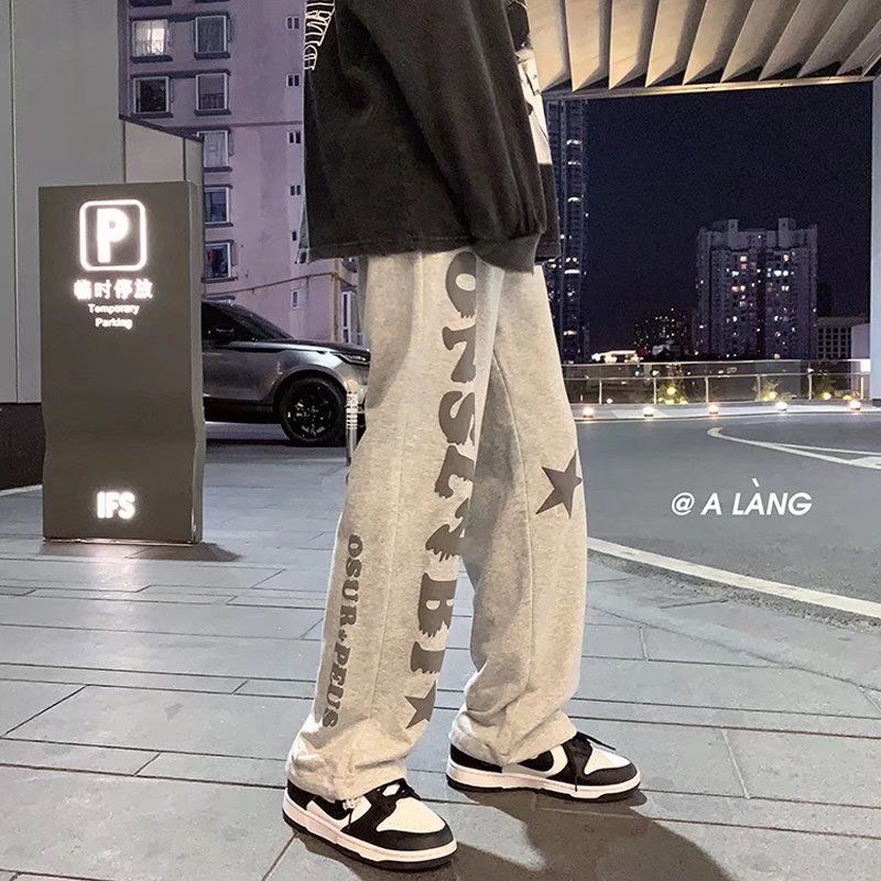 Quần Thể Thao Ống Rộng Thời Trang Âu Mỹ Cá Tính Dành Cho Nam