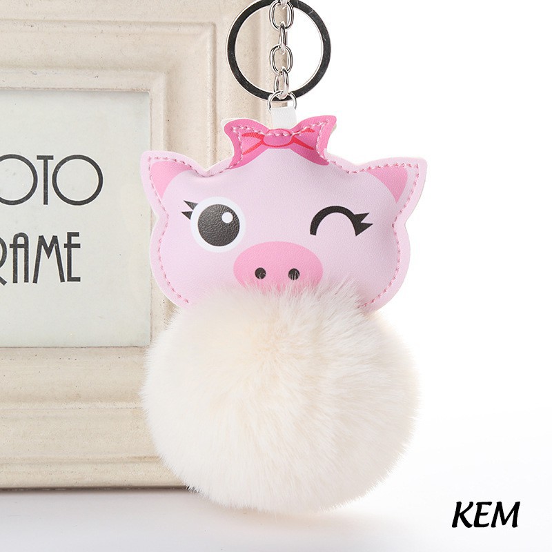 MÓC BÔNG TREO BALO BÉ HEO ĐỘI NƠ 1118