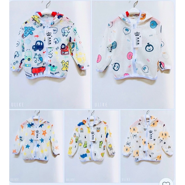 Áo khoác chống nắng cotton tre mềm mát cho bé trai bé gái(mẫu ngẫu nhiên, chọn mẫu ib shop)